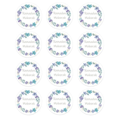 24/48pcs EID Mubarak Decor Stickers Ramadan Mubarak Decoration Islam Muslim Festival Favor Gifts Labels HAJJ Ramadan Kareem