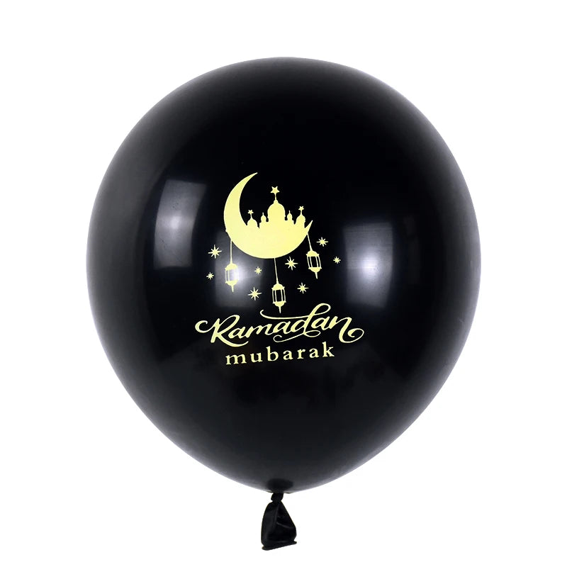 10Pcs Eid Al-Adha Balloon Ramadan Eid Mubarak Ballons Decorations Ramadan Kareem Gift Islamic Muslim Holiday Party Decor