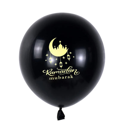 10Pcs Eid Al-Adha Balloon Ramadan Eid Mubarak Ballons Decorations Ramadan Kareem Gift Islamic Muslim Holiday Party Decor
