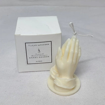 Cross Your Hands to Pray for Aromatherapy Candles New Year's Hands Folded Good Luck Blessing Decorative Ornaments Scented Candle