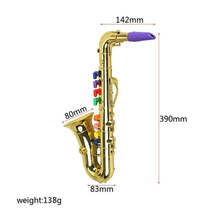 Kids Saxophone Mini Saxophone Toy Kids Trumpet With Sound Plastic Trumpet Toy Musical Instrument Toys for Kids Learning