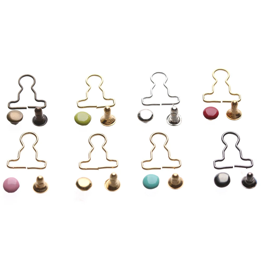 10sets Mini Doll Belt Buttons Doll Clothes DIY Metal Buckle Fit for 1/6 Dolls Girls Doll Buckles Trousers Bags Accessories