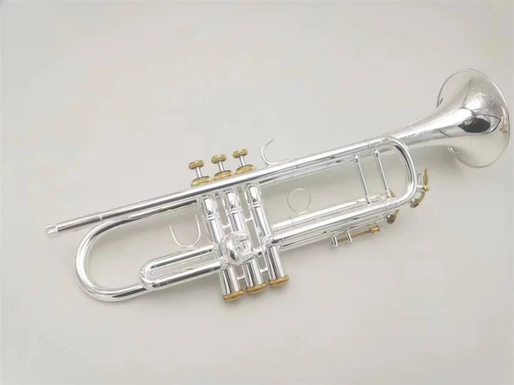 Trumpet Stradivarius 180s-37 Anniversary Silver Trumpet Pipe Flat Instrument Brass Strudents