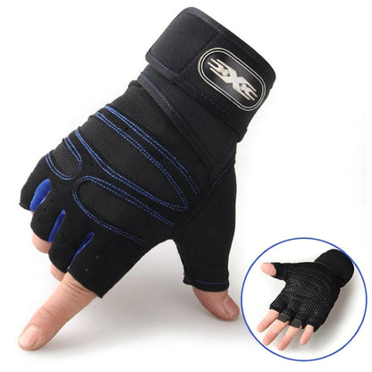 Gym Gloves Fitness Heavyweight Training Gloves Men Women Body Building Half Finger Non-Slip Gloves Wrist Weightlifting Sports