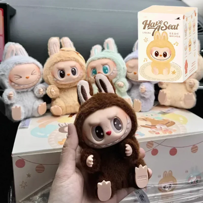 1:1High Quality Macaron 2nd the Monsters Labubu Sitting Party Vinyl Plush Blind Box Decorative Surprise Box Doll Collection Gift