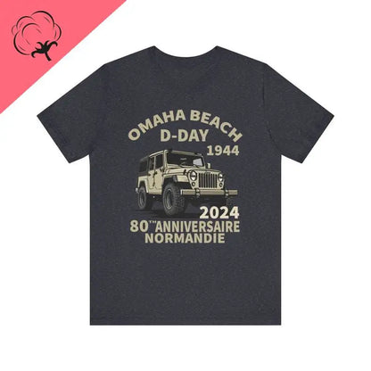 D-Day Shirt Omaha Beach Normandy Landings 80th Anniversary 1944-2024 Veteran Retro T-Shirt Gift Remembrance Day WW2 Tee Cotton