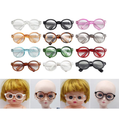6.5cm 9cm Transparent Plastic Glasses for 1/8 1/6 1/3 1/4 BJD for Labubu MSD SD Plush for EXO Doll Sunglasses