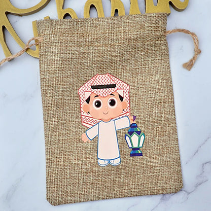 5pcs Kid Boy Girl Eid Mubarak Gift Bags Money Wallet Eid Al-Fitr Al Adha Muslim Islamic Ramadan Kareem Iftar Decoration Present