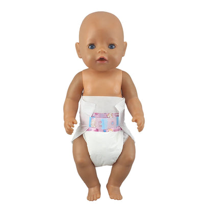 3pcs Diaper Pants Wear for 43cm New Born Baby Dolls 17Inch Reborn Bebe Doll Accessories