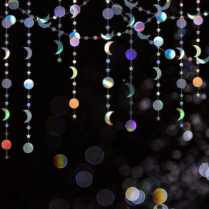 4M EID Ramadan Garland Moon Star Hanging Banner Streamer Party Backdrop for Birthday Baby Shower Islam Mubarak Party Decor 2024