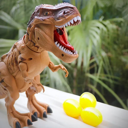 Large Electric Dinosaur Toys Walking Jet Dinosaur World With Mechanical Voice Tyrannosaurus Rex Luminous Egg Children Baby Gifts