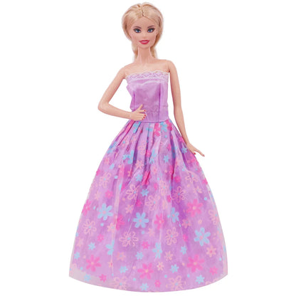 Doll Evening Dress Clothes Princess Dress Banquet Party Dress Tulle Dress for Barbiees&BJD Doll Clothes Accessories,Toy for Girl