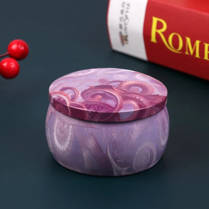 1PC Vintage Candle Tin Can Candy Cookie Storage Box Dry Spice Storage Jar Suitable DIY Candle Cosmetic Ointment Making Christmas