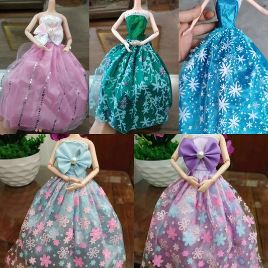 30cm Doll Dress Fashion Clothes Handmade Flower Dress for Licca for Barbie Doll Accessories Baby Toys Best Girl' Gift