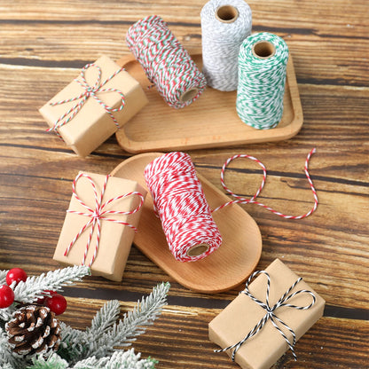 Christmas Wrapping String Rope Merry Christmas Decoration for Home 2024 Navidad Natal Noel Gift Box Packaging Rope New Year 2025