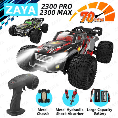 1:16 70km/H or 50km/H 4WD RC Car With LED Remote Control Cars High Speed Drift Monster 4x4 Truck for Kids Toy 2300PRO 2300MAX