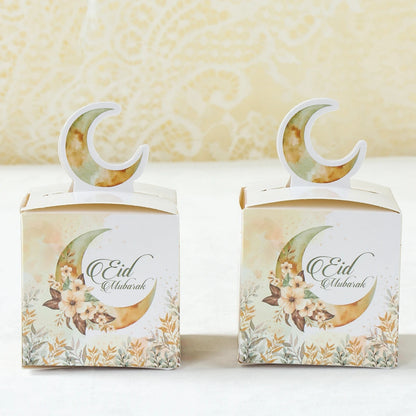 24Pcs Eid Mubarak Candy Gift Box Eid Black White Packaging Box Ramadan Decoration 2024 Islam Muslims Festive Party Supplies