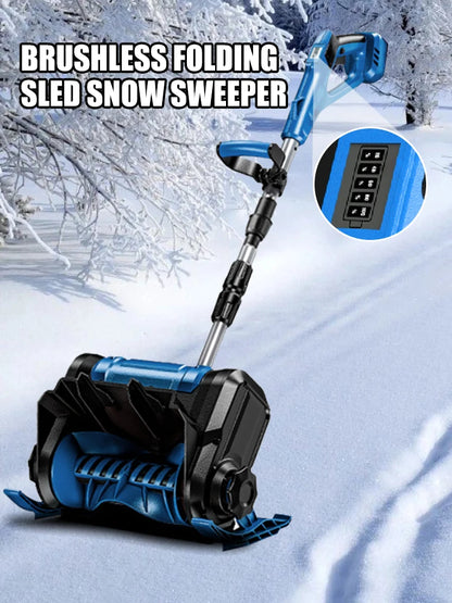 Brushless Electric Snowplow Snow Sweeper Battery Display Cordless Snow Shovel Clean Street Courtyard for Makita 21V (No Battery)
