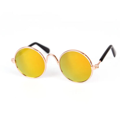 1PC Doll Accessories Round Eyeglasses Pink Glasses Sunglasses American Girl Toy Photo Props Pet Dog Cat Sunglasses