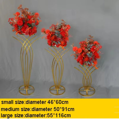 Wedding Props Gold Plating Iron Art Decoration Artificial Flowers Wedding Scene Layout Stars Moon Home Party Christmas Day