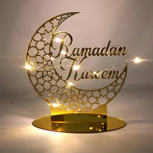 Eid Mubarak Ornaments Ramadan Decortion for Home 2024 Islam Muslim Party Supplies Ramadan Kareem Aid Eid Al-Fitr Decor Kid Gifts
