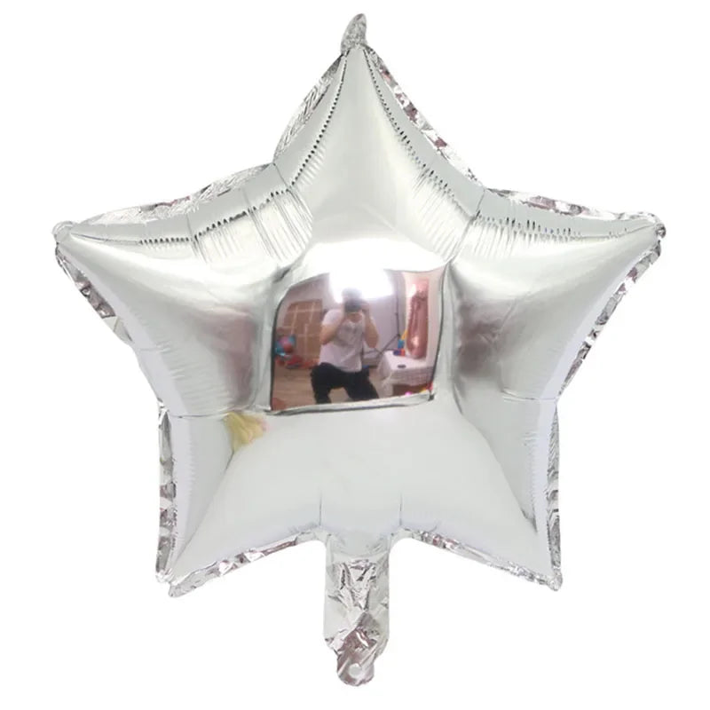 1pc 18inch Star Heart Inflatable Helium Balloon Birthday Party Decorations Kids Foil Balloons Wedding Christmas Supplies Gifts