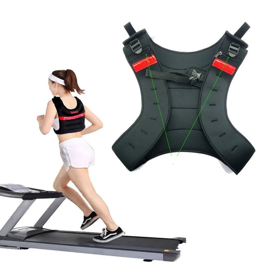 Weight Jacket Weighted Vest Exercise Boxing Sanda Training Waistcoat Outdoor Fitness Equipment Power Sport Entertainment Black