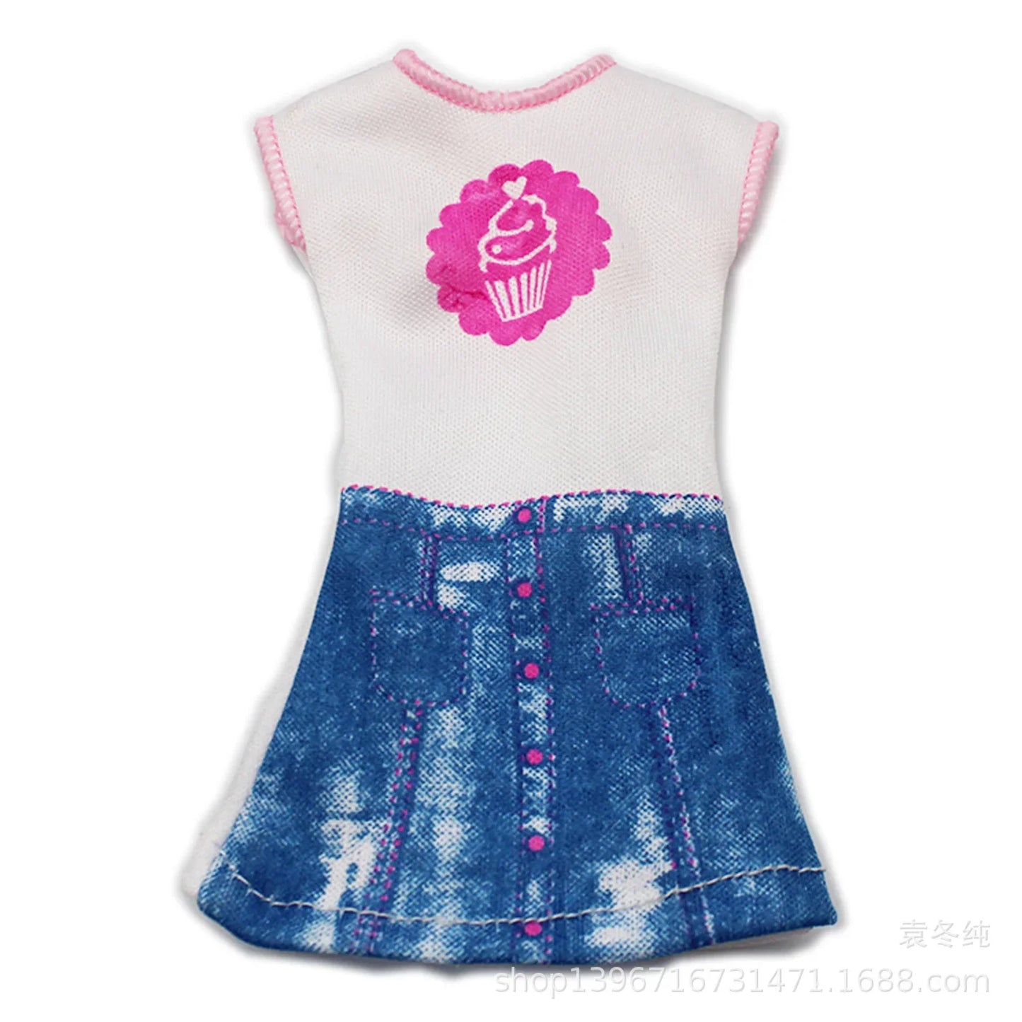 Fashion Clothing for Barbie Ken Dolls Clothes Movie Dress Up Denim Pants Set 1/6 Princess Skirts Bjd Toys for Girls Accessories