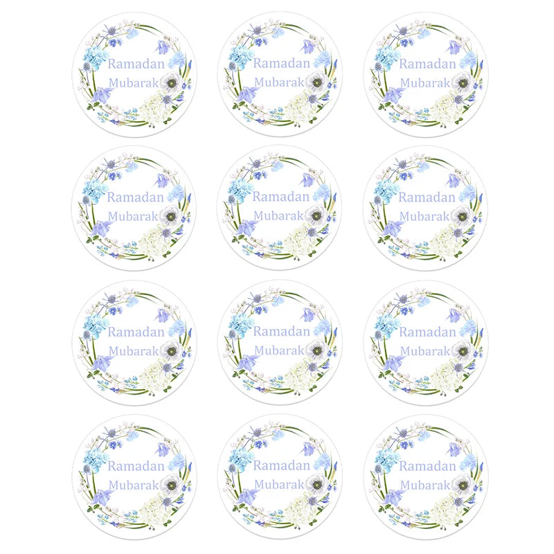 24/48pcs EID Mubarak Decor Stickers Ramadan Mubarak Decoration Islam Muslim Festival Favor Gifts Labels HAJJ Ramadan Kareem