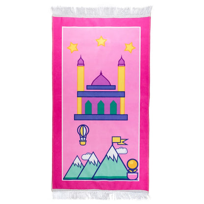 Muslim Kids Prayer Mat Islamic Soft Prayer Rug Islam Eid Gift Tapis De Priere