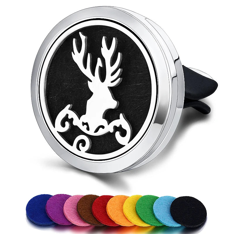 Car Air Freshener Car Perfume Diffuser Clip Car Air Auto Vent Freshener Essential Oil Perfume Locket (No Fragrance) C002