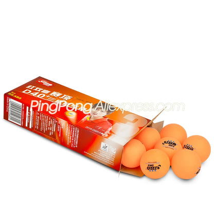 DHS 3-Star Table Tennis Ball D40+ Orange Plastic Poly Original DHS 3 STAR Yellow Ping Pong Balls