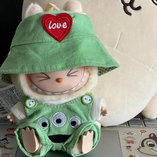 For 17cm Labubu Out Fit Clothes Time to Chill Doll Clothes for Labubu II Doll Cute Clothes
