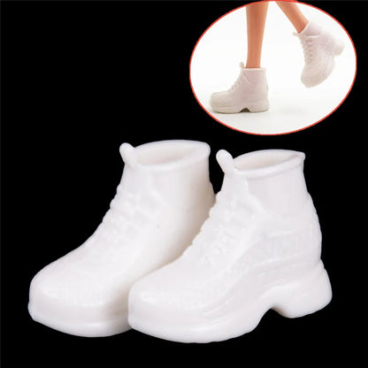 10 Pairs Fashion White Doll Sneakers Shoes Dolls Accessories Gift for  for 30cm Doll Best Birthday Gifts