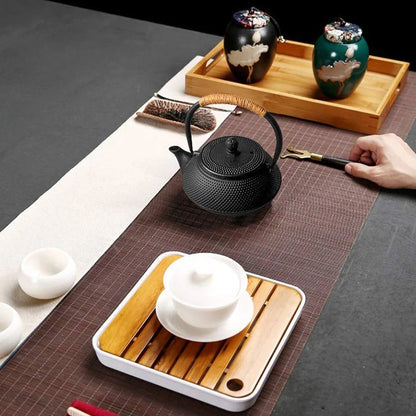 UPORS Japanese Iron Tea Pot With Stainless Steel Infuser Cast Iron Teapot Tea Kettle for Boiling Water Oolong Tea 600/800/1200ml