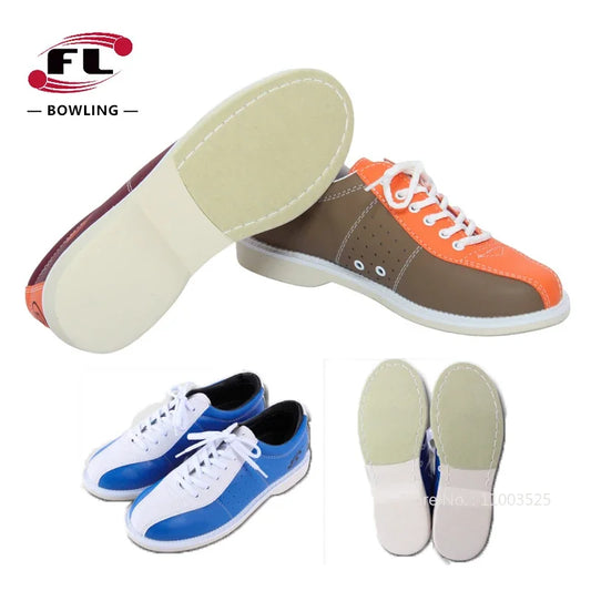 2024 Bowling Shoes for Women Men Anti-Slip Beginners Bowling Sneakers Unisex Breathable Soft Sports Sneakers Contrast Color