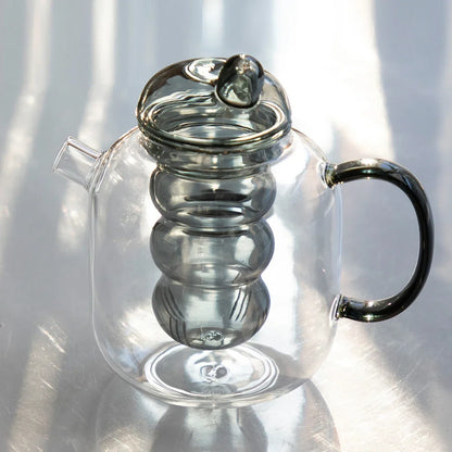 Glass Pitcher Cute Teapots Glass Set Tea Set Kettle Glass Mug Cups Teaware Heat Resistant Glasses Tea Pot Set Tea Infuser