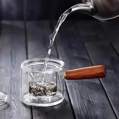 Borosilicate Glass Teapot Kettle Heat Resistant 17oz With Loose Leaf Tea Strainer Tea Pot With Infuser for Tea Milk Coffee