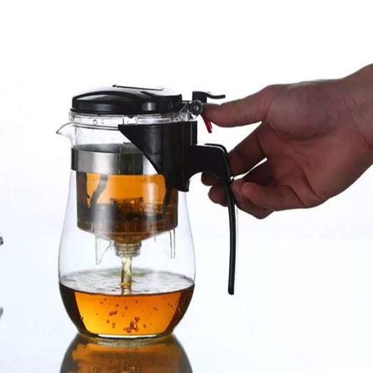 Heat Resistant Glass Teapot, Chinese Tea Set, Puer Kettle, Coffee Glass Maker, Convenient Office Tea Pot With Filter, Hot Sale
