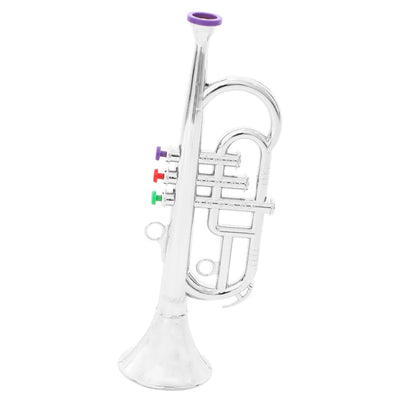 Kids Plastic Trumpet With 3 Colored Keys for Early Developmental Music Education Toy