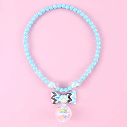 Makersland Cute Princess Children Charm Beads Necklace Kids Pendant Necklace for Baby Girl Jewelry Gifts Christmas Presents 2020