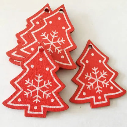 12pcs/Set Wooden Christmas Tree Toys Christmas Ornaments Christmas Decoration Party Home Wedding New Year 2022 Noel Navidad
