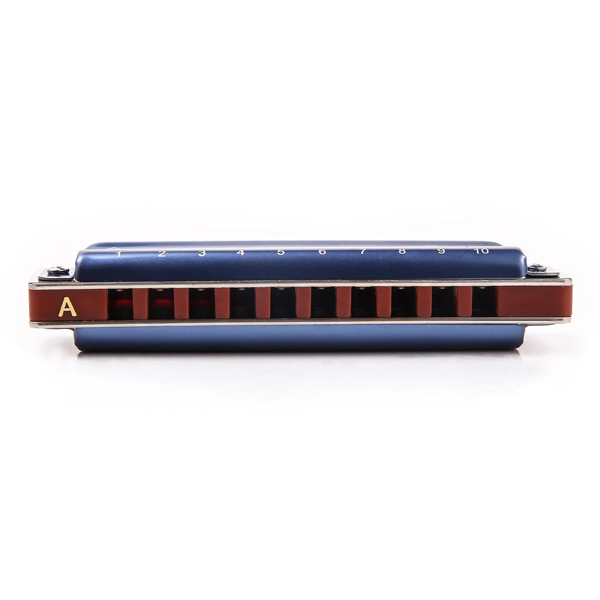 East Top Diatonic Harmonica 10 Holes Blues Harmonica Blue T008K With Case Professional Harmonica for Beginner Students Adults