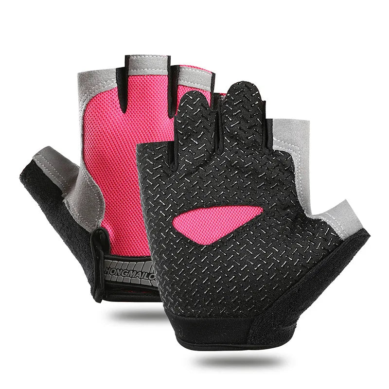 Breathable Fitness Gloves Gym Weightlifting Thin Non-Slip Half Finger Cycling Gloves Equipment Yoga Bodybuilding Training Sports