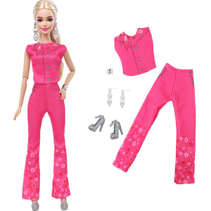 1x Doll Clothes Fashion Dress Daily Wear Skirt Party Gown Blouse Pants Clothes for Barbie Doll Accessories Lovely Girl Baby Toys
