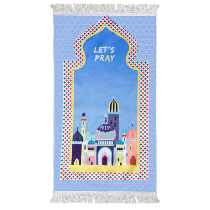 Muslim Kids Prayer Mat Islamic Soft Prayer Rug Islam Eid Gift Tapis De Priere