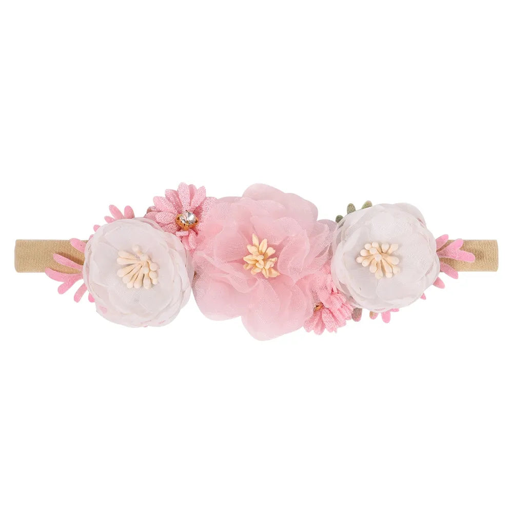 1Pcs Baby Girl Headband Cute Flower Elastic Hair Band Newborn Head Toddler Headband Headwear Kids Accessories Christmas Gifts