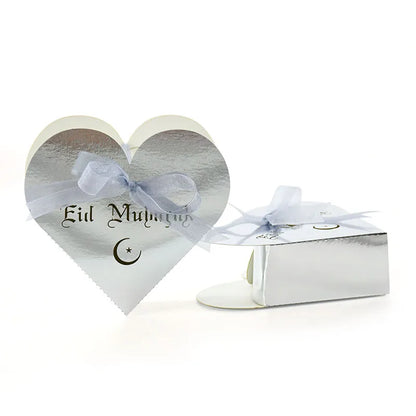 10pcs Eid Mubarak Candy Box Ramadan Kareem Favors Gift Packaging Bags Decor Home Islamic Muslim Event Party Eid Al-Fitr Decor 7