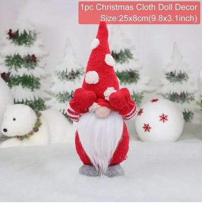 Christmas Faceless Gnome Christmas Ornaments Merry Christmas Decoration for Home Navidad Pendants Cristmas Gifts New Year 2023