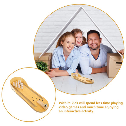Anti-Alzheimer's Live Desktop Mini Bowling Elderly Game Toy Interactive Wooden Alzheimers Toys for Adults Abs Activities